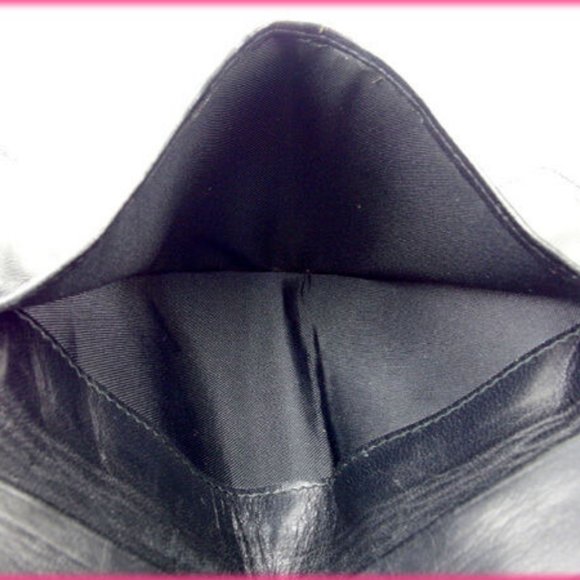 Auth Loewe Wallet Purse Long Wallet Black Woman - Picture 3 of 5